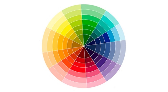 Círculo cromático com todas as cores que se complementam para tornar o ambiente mais harmônico